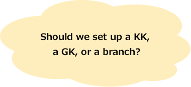 Should we set up a KK, a GK, or a branch?